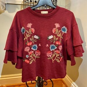 Short Sleeve Ruffle Top✨